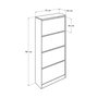 Hanah Home Zapatero Blanco con 4 Cajones